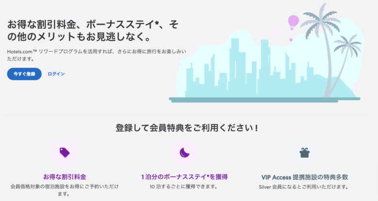 Hotels.com シークレットプライス