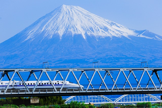東海道新幹線と富士山