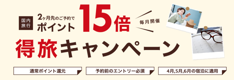 楽天トラベル 得旅キャンペーン イメージ